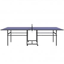 SPORTNOW Table de tennis de table ping-pong pliable compacte 4 roulettes pour intérieur et extérieur 274L x 152,5l x 75,5H cm