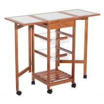 HOMCOM Desserte à Roulettes en Bois