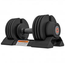 SPORTNOW Haltères réglables poids 3,5kg 6kg 8kg 10kg plateau et poignée antidérapante équipement de fitness pour la maison noir