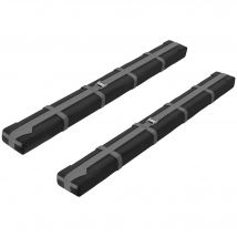 HOMCOM Lot de 2 barres de toit galerie souple gonflable et universelle pour voiture charge max 75 kg noir