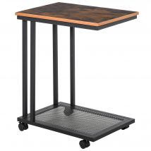 HOMCOM Table basse table d'appoint table de salon Vintage style industriel