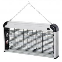 Outsunny Lampe UV Anti-Insectes Anti Moustique Tue Mouche Electrique Destructeur d’Insectes 30 W Argenté