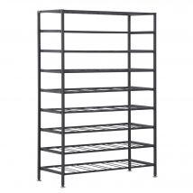 HOMCOM Étagère à vin rack pour bouteilles range-bouteilles capacité 54 bouteilles dim. 63L x 25l x 91H cm métal noir
