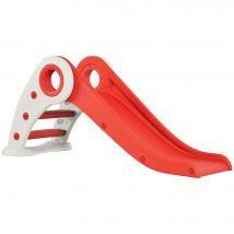 HOMCOM Toboggan pour Enfants de 3 à 6 ans Pliable Portable Intérieur Extérieur 120 x 50 x 56 cm Rouge