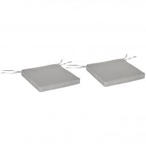 Outsunny Lot de 2 Coussins Déhoussables Polyester Gris Clair Confort Premium Fauteuil Jardin   Aosom France