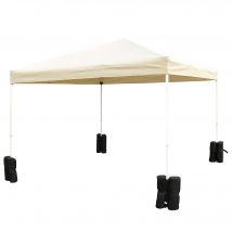 Outsunny Lot 4 sacs de lestage de fixation pour tonnelle parasol pavillon volume max. 15kg noir