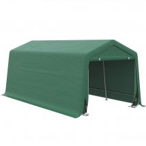 Outsunny Tente garage carport acier galvanisé robuste PE haute densité 180 g/m² imperméable Anti-UV 6 x 2,62 m vert   Aosom France