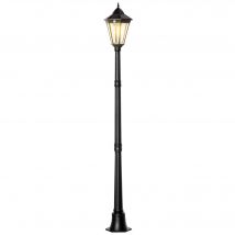 Outsunny Luminaire solaire extérieur lampadaire sur pied lampadaire classique LED en aluminium étanche ;uminosité réglable