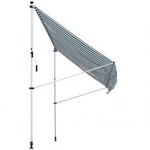 Outsunny Store banne Manuel rétractable Auvent Téléscopique sans Perçage 3L x 1,5l m Inclinaison et Hauteur réglable