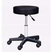 HOMCOM Tabouret de Massage Pivotant à Roulettes Réglable avec Housses Colorées   Aosom France