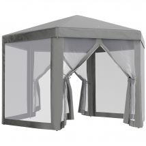 Outsunny Tonnelle barnum tente de réception hexagonale style cosy 400x350x250cm métal polyester imperméabilisé gris   Aosom France