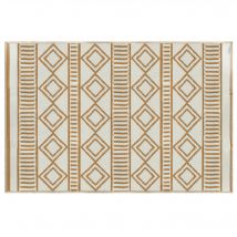 Outsunny Tapis d'extérieur réversible imperméable motifs géométriques pour jardin, terrasse, balcon - dim. 121L x 182l
