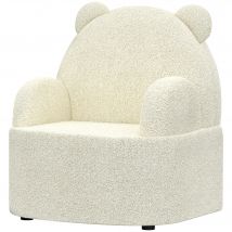 AIYAPLAY Kindersessel Teddyfleece Bärenform für Kinder 1,5-3 Jahre, bequemes Kindersofa für Kinderzimmer & Spielzimmer, Beige   Aosom.de