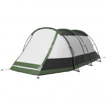 Outsunny Tente de camping familiale 3-4 pers. - tente tunnel avec porche étanche 2000 mm légère ventilée facile à monter