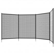 Outsunny Clôture barrière de sécurité pour piscine filet - lot de 4 panneaux - Dim. 365L x 126H cm - noir