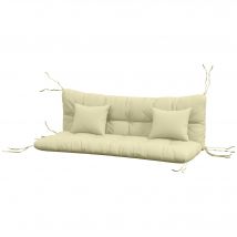 Outsunny Ensemble de 4 coussins d'extérieur pour balancelle de jardin, 1 coussin d'assise coussins de dossier et 2 oreillers