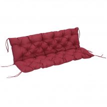 Outsunny Coussin exterieur Coussin Matelas Assise Dossier pour Banc de Jardin balancelle canapé 3 Places 150 x 98 x 8 cm Rouge   Aosom France