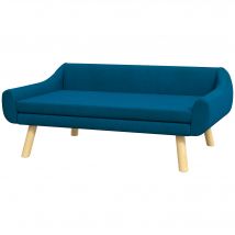 PawHut Sofa Scandinave Velours Luxueux pour Toutous Coussin Moelleux Pieds Massifs   Aosom France