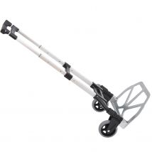 HOMCOM Chariot Diable Pliable Léger Télescopique Charge 70kg Aluminium Argent-Noir   Aosom France