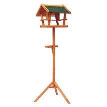 HOMCOM Mangeoire pour oiseaux sauvages sur Pied Abris à oiseaux nichoir a Plateau Station a Oiseaux Bois pour Exterieur 150cm