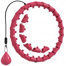 SPORTNOW Hula Hoop Cerceau avec Picots de Massage ajustable de 45 à 106 cm de tour de taille 24 segments amovibles, fitness