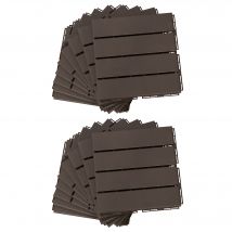 Outsunny Caillebotis - Dalles terrasse - Lot de 18 - emboîtables, Installation très Simple - Petits Carreaux Composite Plastique