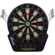 HOMCOM Cible jeu de flechettes électronique professionnel 243 jeux variés noir
