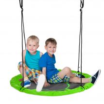 Outsunny Balançoire nid d'oiseau pour enfant ronde diamètre 110 cm capacité de charge 150 Kg cordes réglables jardin extérieur vert