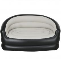 Outsunny Canapé gonflable pour 2 personnes canapé d'air pour l'extérieur dim. 138L x 87l x 71H cm gris et noir