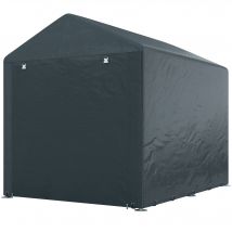 Outsunny Abri de jardin tente de stockage portable abri de vélo garage pour extérieur avec cadre en acier galvanisé grande porte