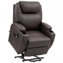 HOMCOM Sessel mit Aufstehhilfe, Neigbar, Relaxsessel mit Becherhalter & Aufbewahrungstasche, Fernbedienung  Aosom