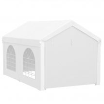 Outsunny Tente de reception, tonnelle, barnum 5 x 3 m avec 4 grandes fenêtres 2 portes 15m²
