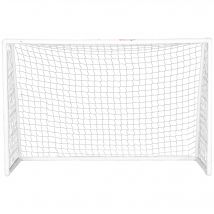 SPORTNOW But de football cage de foot but d'entrainement en plastique - piquets inclus - dim. 180L x 92l x 124H cm blanc
