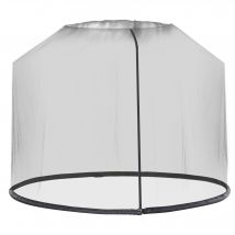 Outsunny Moustiquaire cylindrique pour Parasol 3 m diamètre avec Fermeture éclair et lestage Noir