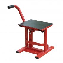 HOMCOM Lève moto béquille d'atelier stand moto tout-terrain moto cross supermotard hauteur réglable rouge et noir