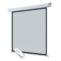 HOMCOM Ecran Projection Motorisé Home-Cinéma 244 x 183cm Blanc