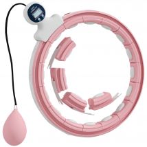 SPORTNOW Hula Hoop Cerceau avec Picots de Massage ajustable de 76 à 113 cm de tour de taille 16 segments amovibles, fitness