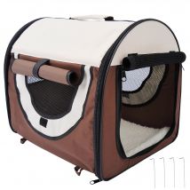 PawHut Sac Transport Respirant Chien Chat Pliable Coussin Amovible 46x36x41cm   Aosom France