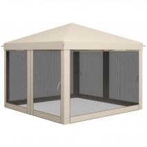 Outsunny Tonnelle Barnum Pliant Pop-up imperméabilisé Style Colonial 3L x 3l x 2,65H m 4 moustiquaires + Sac de Transport
