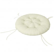 Outsunny Coussin Rond Gris Confort Attaches pour Fauteuil Cocon Jardin Ø80x10H cm   Aosom France