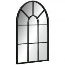 HOMCOM Miroir mural en métal cadre doré en forme de voûtée – 70 x 50 cm – décoration pour entrée ,chambre à coucher, salon