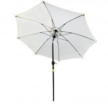 Outsunny Ombrelle Ronde Pivotante Aluminium Polyester Crème Ø2,65m Légère et Résistante   Aosom France