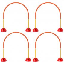 PawHut Kit d'équipement d'agilité pour chien avec 4 portes à largeur réglable, sac de transport, jaune et orange