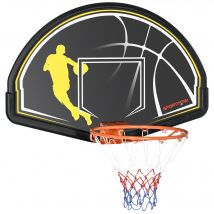 SPORTNOW Panier de basketball mural pour enfant avec panier spécial Dunk intérieur extérieur 70 x 110 x 90 cm noir   Aosom France