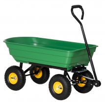 Outsunny Chariot de jardin a main garden cart truck cuve basculante max. 200 Kg-AOSOM.fr