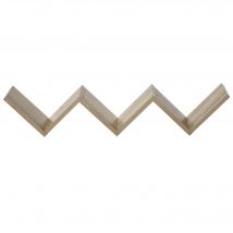 HOMCOM Etagères murale flottante - design contemporain en V - kit fixation inclus - panneaux particules chêne clair