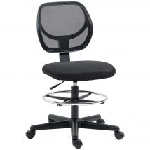 Vinsetto Chaise de Bureau ergonomique Chaise bureau Maille Chaise de bureau noir Hauteur Ajustable Design Ergonomique Confort   Aosom France