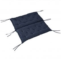Outsunny Coussin matelas assise dossier pour banc de jardin balancelle canapé 2 places grand confort 100 x 98 x 8 cm bleu foncé