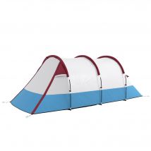 Outsunny Tente de camping tente tunnel 2-3 per. avec porche légère ventilée étanche 2000 mm 3 portes sac de transport inclus