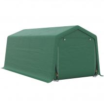Outsunny Tente garage carport 6 x 3 m Stahl verzinkt robustes PE mit hoher Dichte 180 g/m² wasserdicht UV-beständig - grün   Aosom